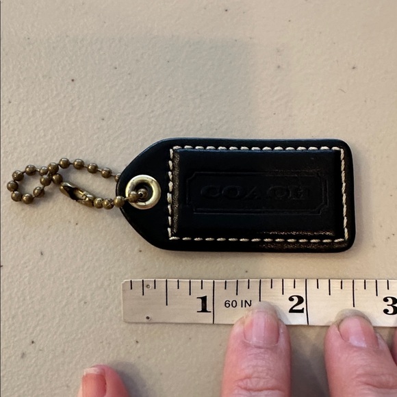 Coach Black Leather Hang Tag - Picture 3 of 5